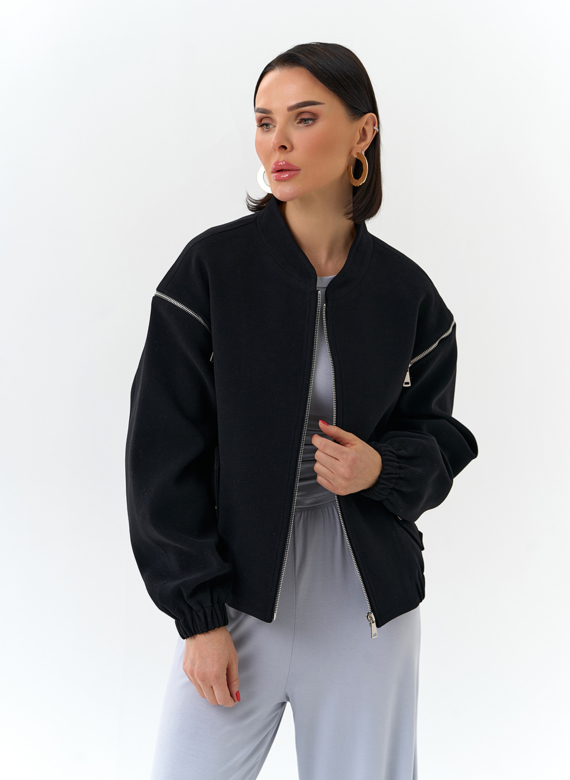 Женское короткое пальто бомбер