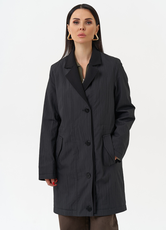 Женское утепленное полупальто трансформер модель № 30027 универмаг малина