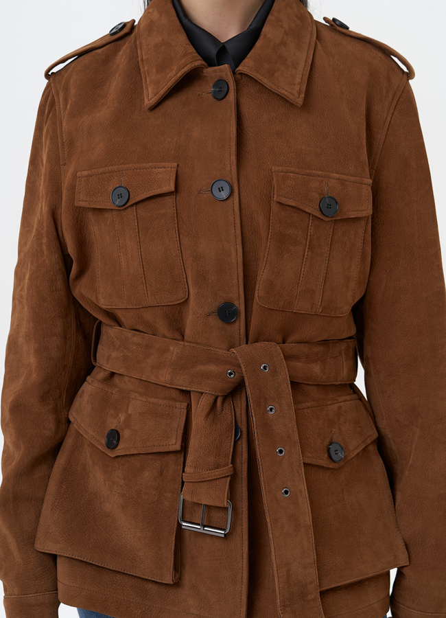 Куртка - сафари женская из натуральной замши модель № 29922 универмаг малина