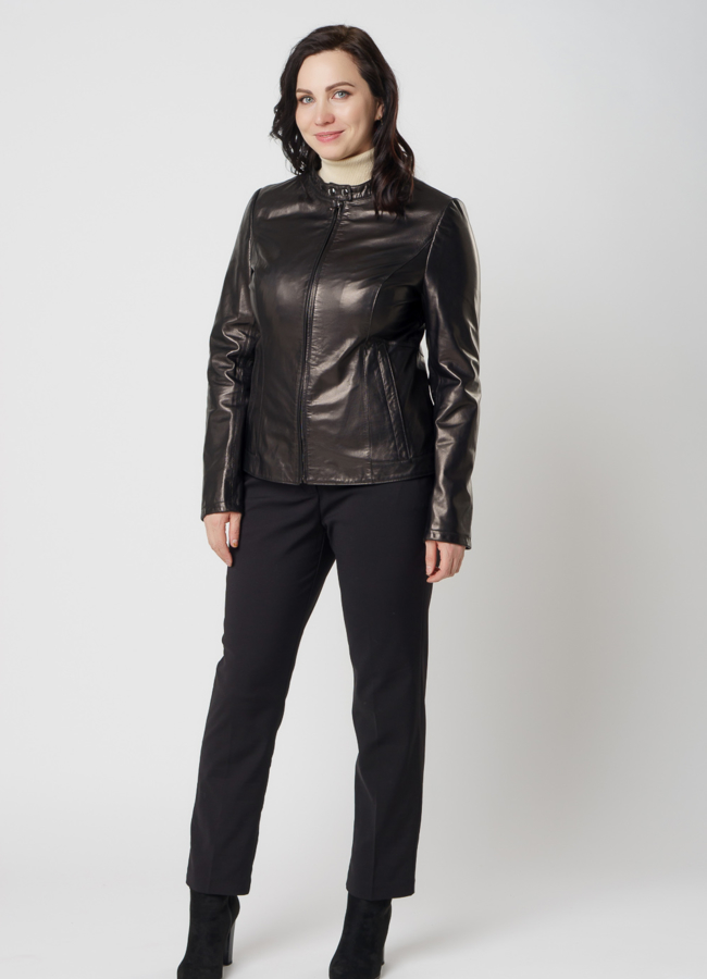 фото Женская кожаная куртка модель № 10627