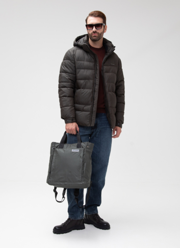 Мужской пуховик с капюшоном 