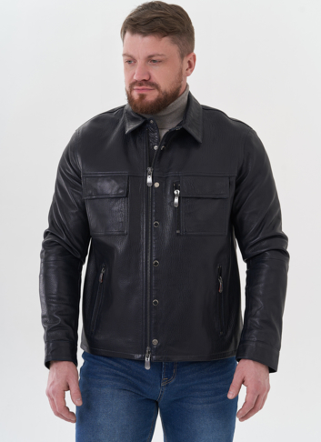 Мужская куртка "рубашка" из натуральной кожи