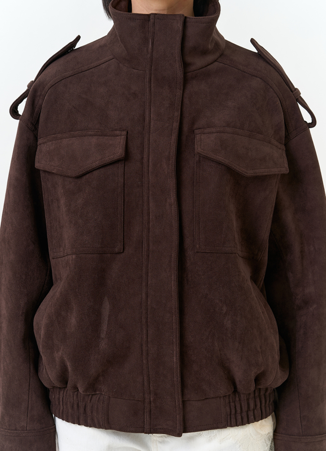 Женская куртка бомбер из эко замши  модель № 33036 универмаг малина