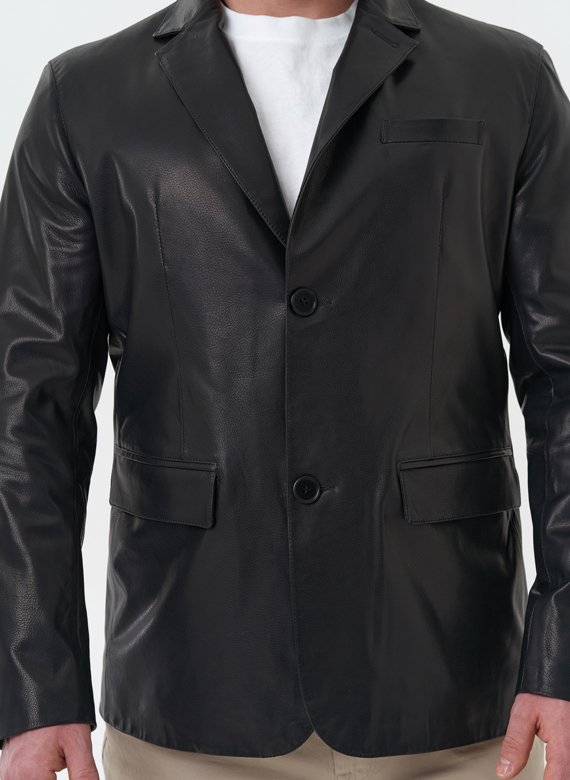 Мужской пиджак из натуральной кожи