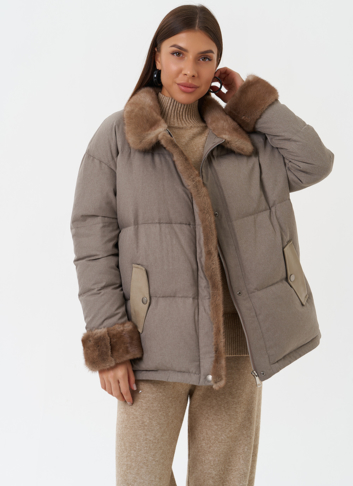 Куртка с отделкой из меха норки