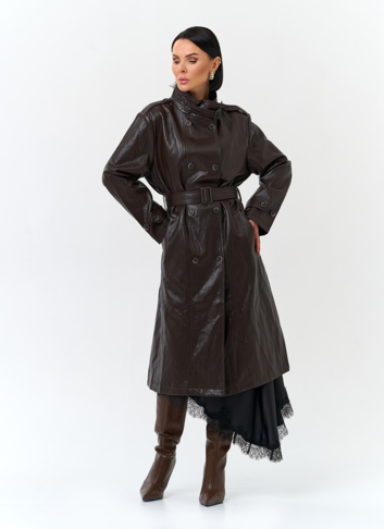 Женский плащ из эко кожи Женский плащ из эко кожи