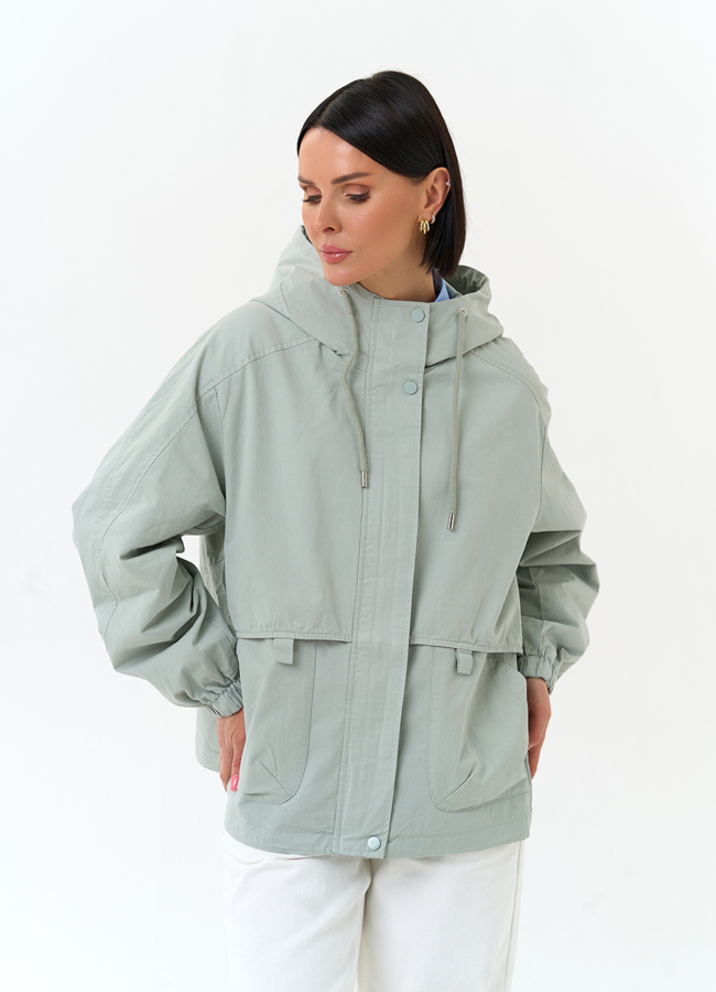 Женская ветровка с капюшоном модель № 33119 универмаг малина