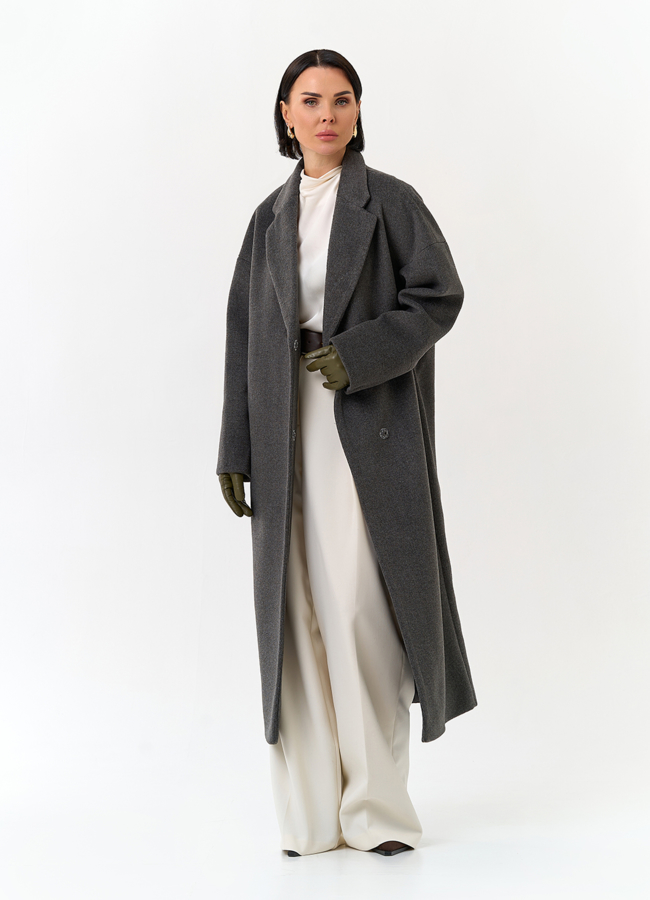 Женское пальто с английским воротником модель № 32850 универмаг малина