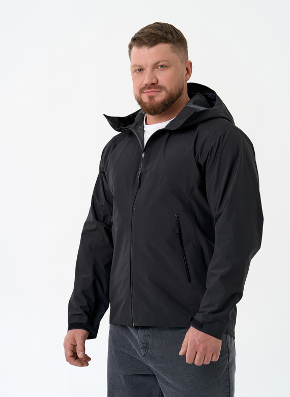 Мужская ветровка черного цвета