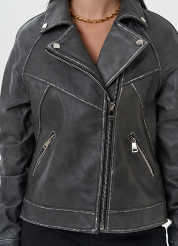 Куртка "косуха" из натуральной кожи