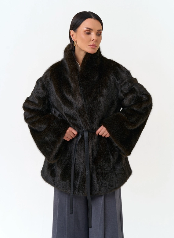 Женская шуба из эко меха фото