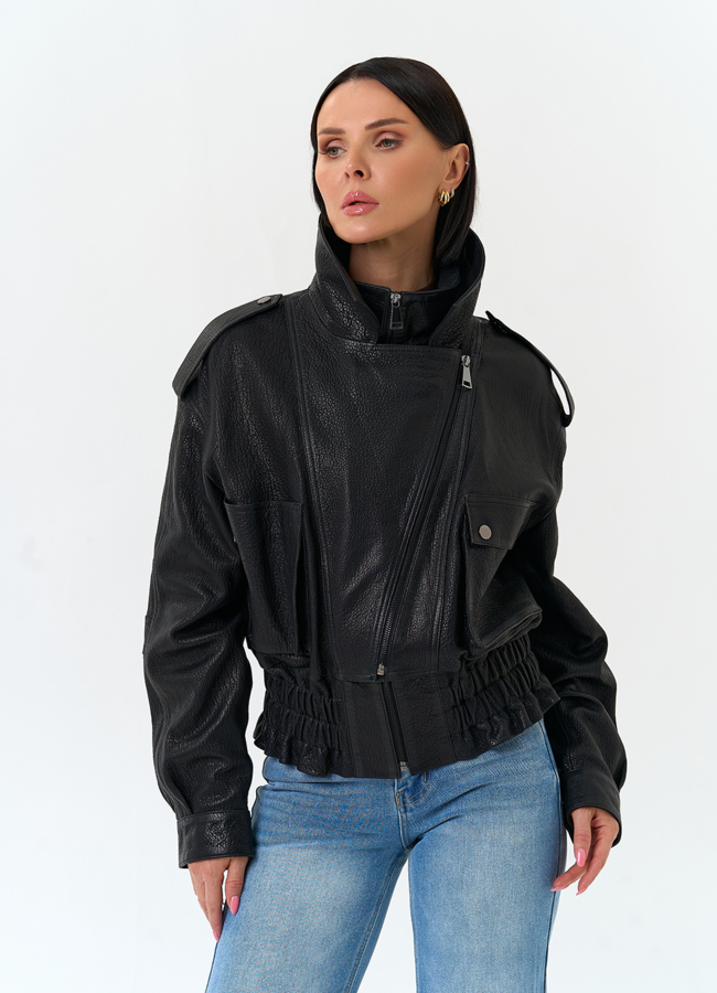 Женская куртка из натуральной кожи модель № 33170 универмаг малина