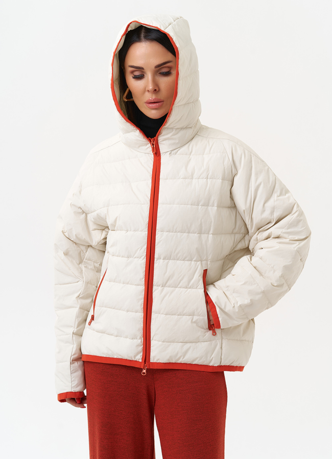 фото Женская утепленная куртка с капюшоном модель № 30024