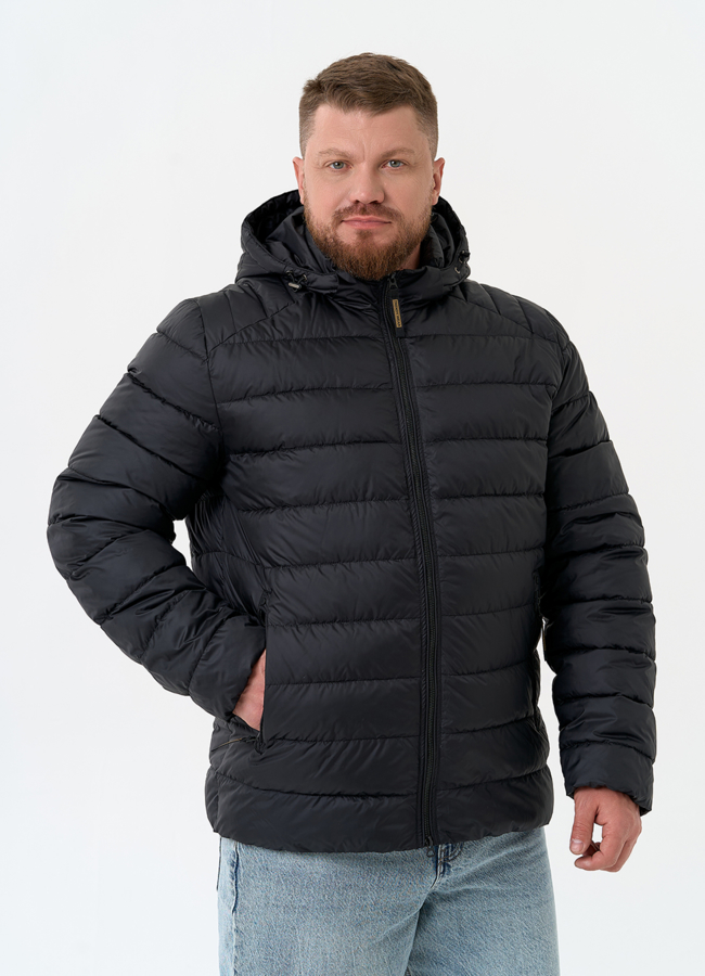 Куртка мужская с капюшоном модель № 32518 меха малина