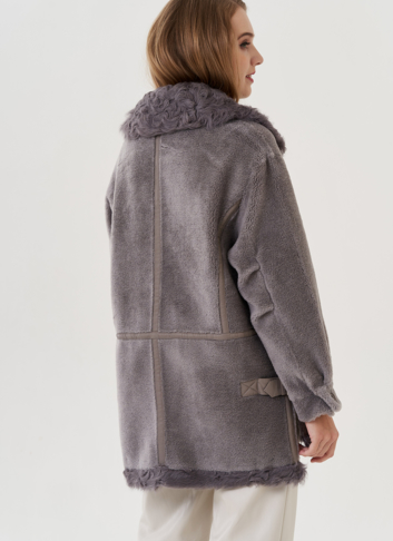 Женская куртка "косуха" из искусственного меха