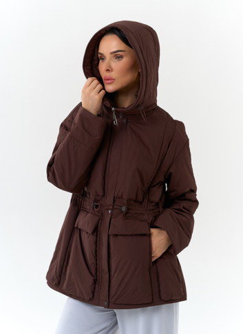 Женская куртка коричневого цвета Женская куртка коричневого цвета