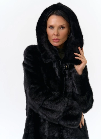 Шуба из норки фото